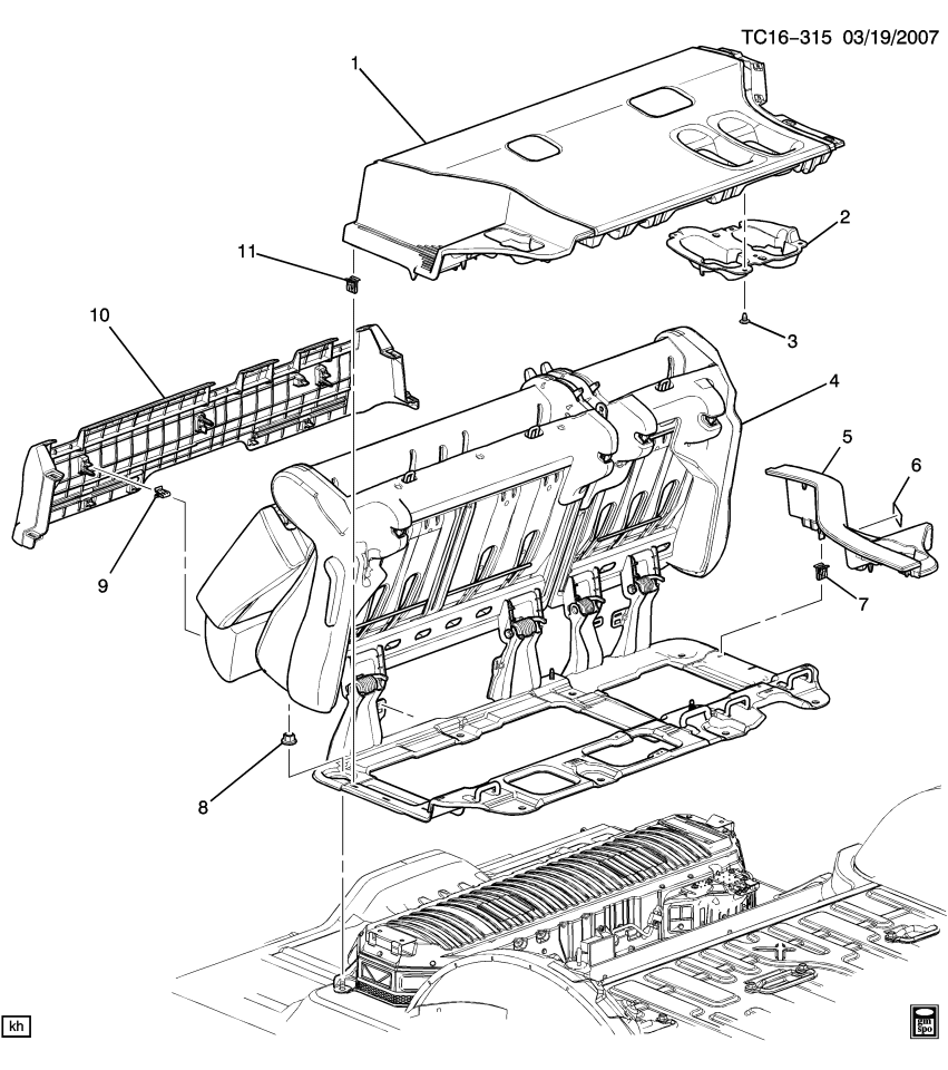 GM 15894130 Label-Battery