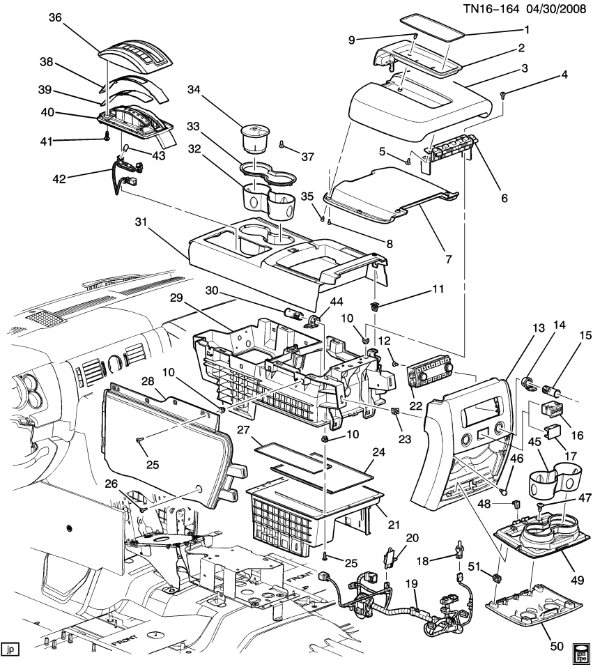 GM 19178161 Bolt/Screw, Front Floor Console Trans Shift Opening Bezel