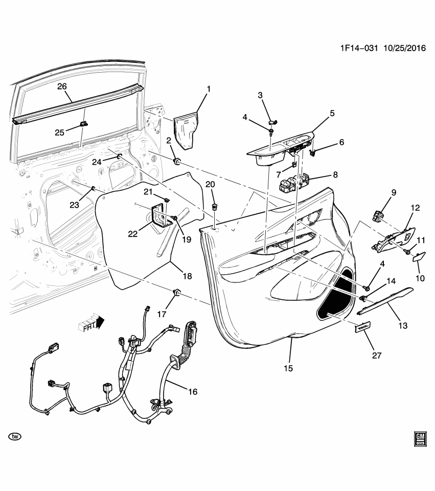 GM 26217993 Window Switch