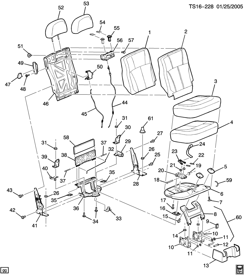 GM 88981219 Anchor Asm, Rear Seat (Lower Anchor)