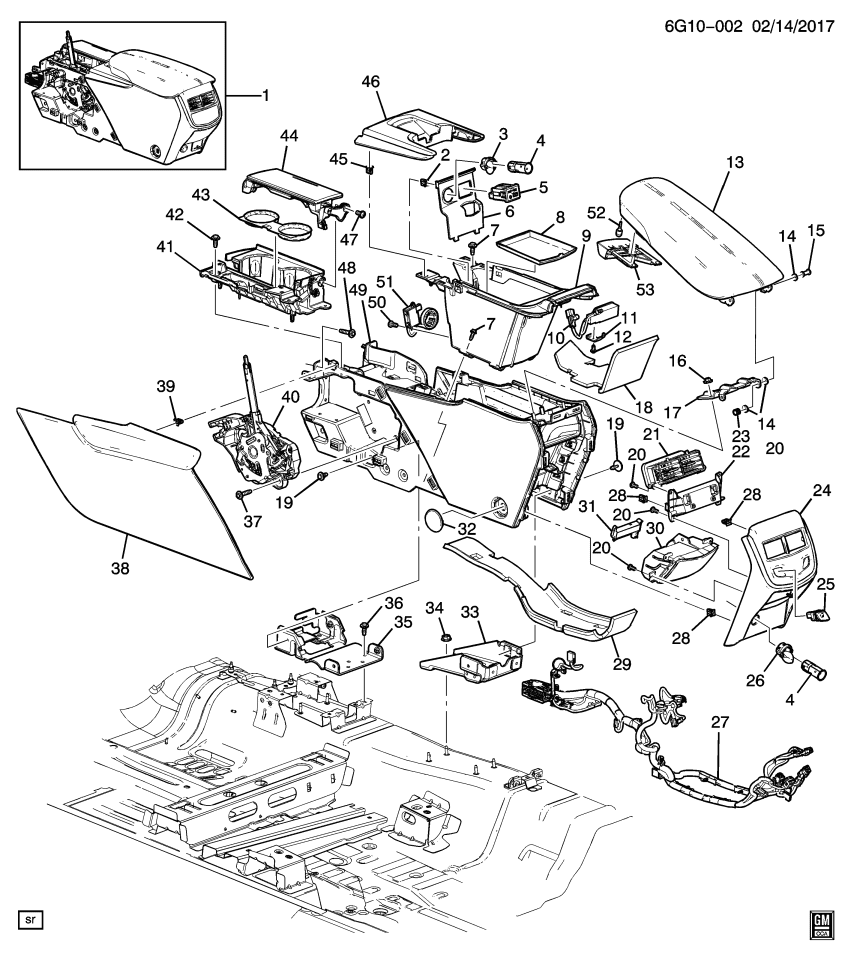 GM 23158987 Center Console
