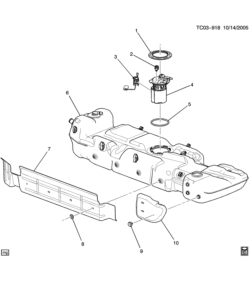GM 19179868 Fuel Tank Fuel Pump Module Kit