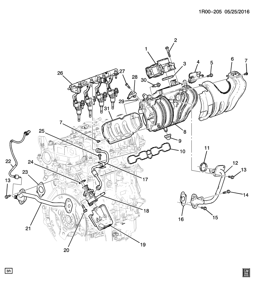 GM 12688912 PIPE-EGR