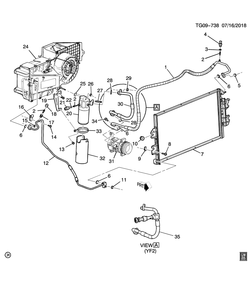 GM 84228222 CONNECTOR KIT-A/C CMPR TUBE