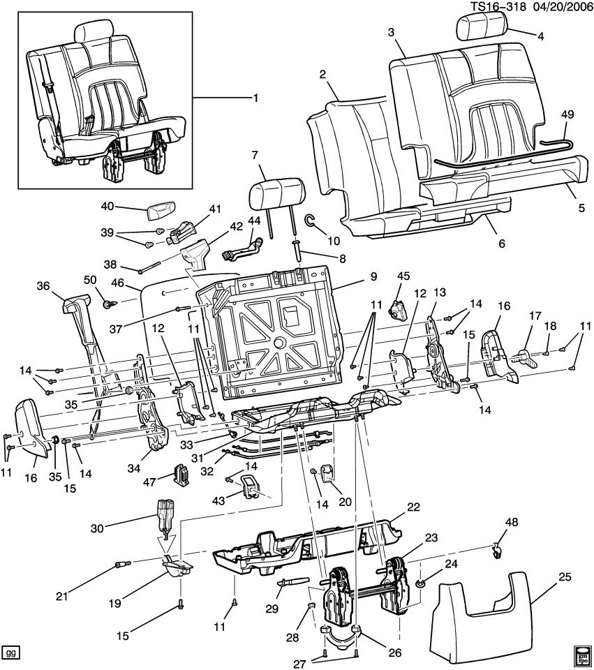 GM 88979622 Bolt/Screw, Rear Seat Riser