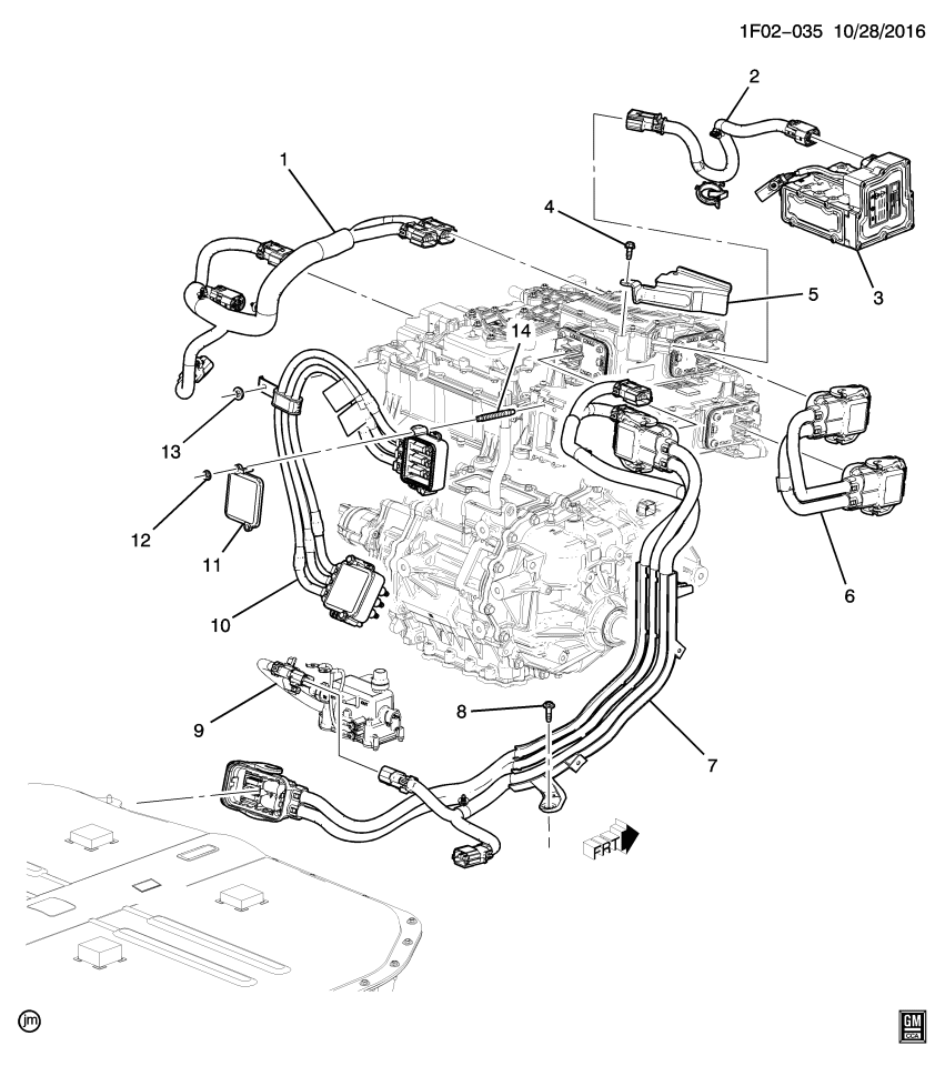 GM 11548875 Stud, Drive Motor Power Inverter Module 3 Phase Cable Cover