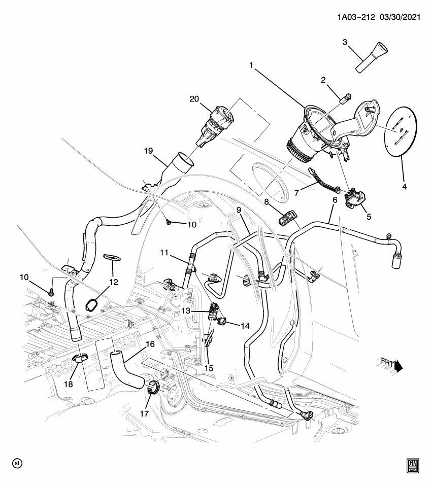 GM 84873889 HOSE ASM-EVAP EMIS CNSTR PURGE
