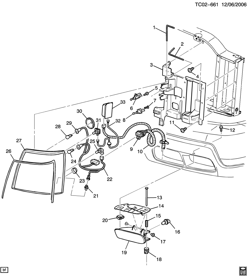 GM 19259123 Bolt/Screw, Front Fog Lamp Adjust