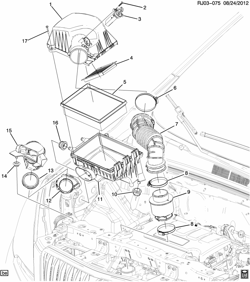 GM 95077672 Air Cleaner Body