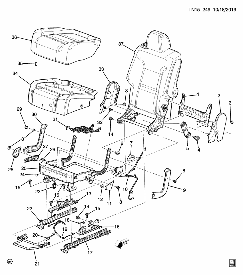 GM 13526573 Cushion Frame Spring