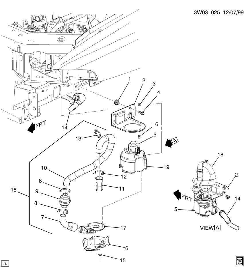 GM 19260945 Bracket Asm, Secondary Air Injection Pump