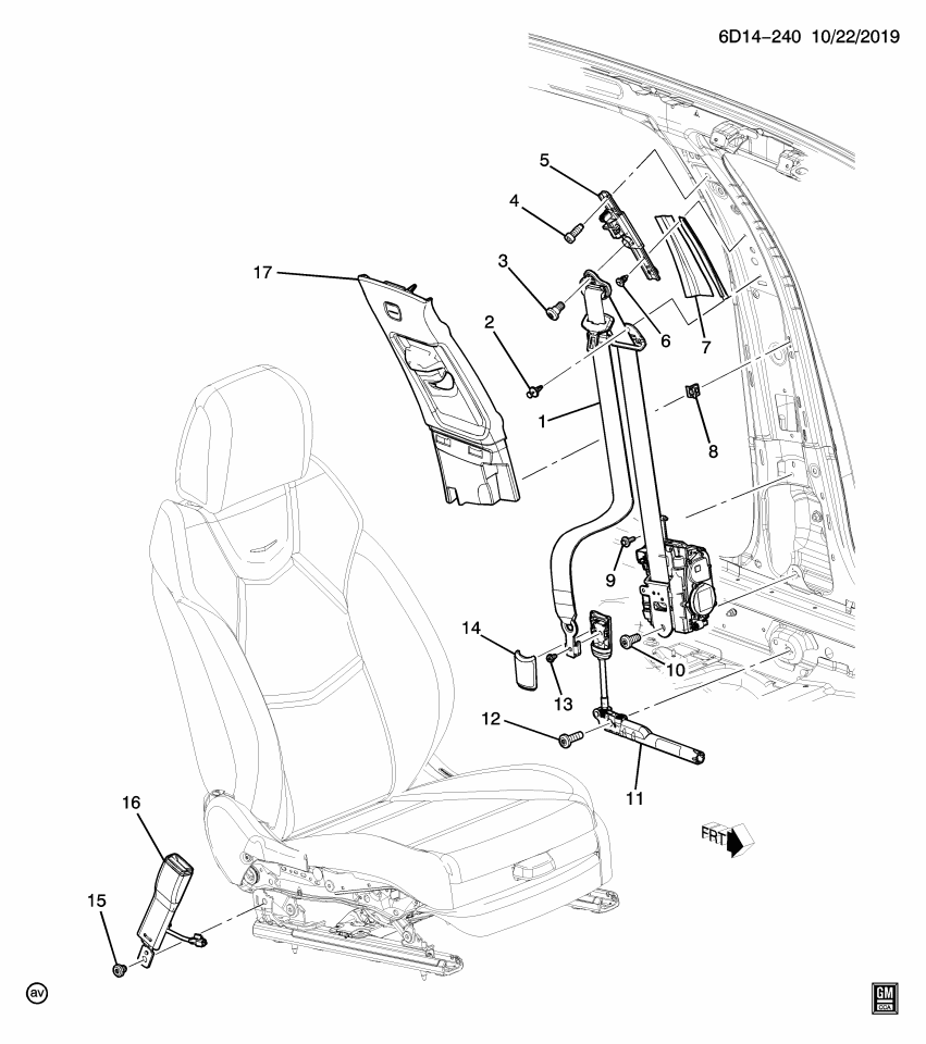 GM 84815197 Lap & Shoulder Belt