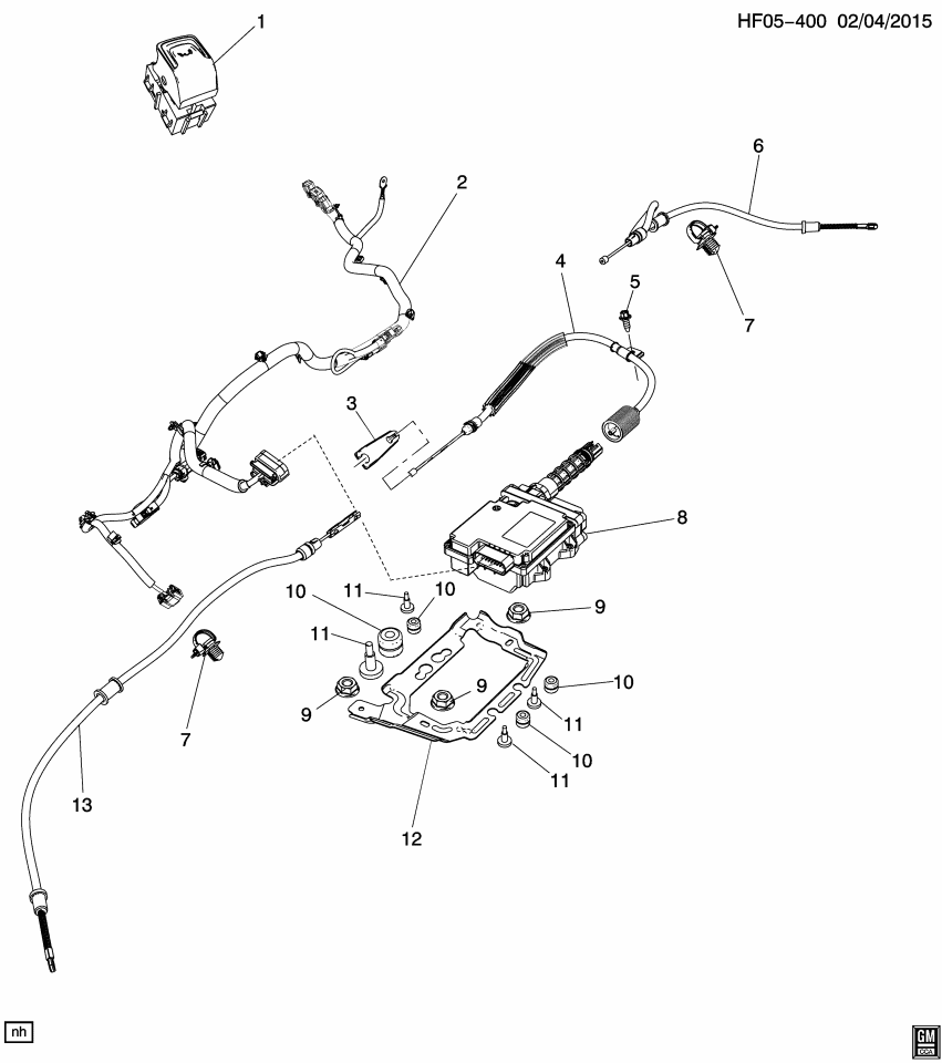 GM 92293143 Front Cable