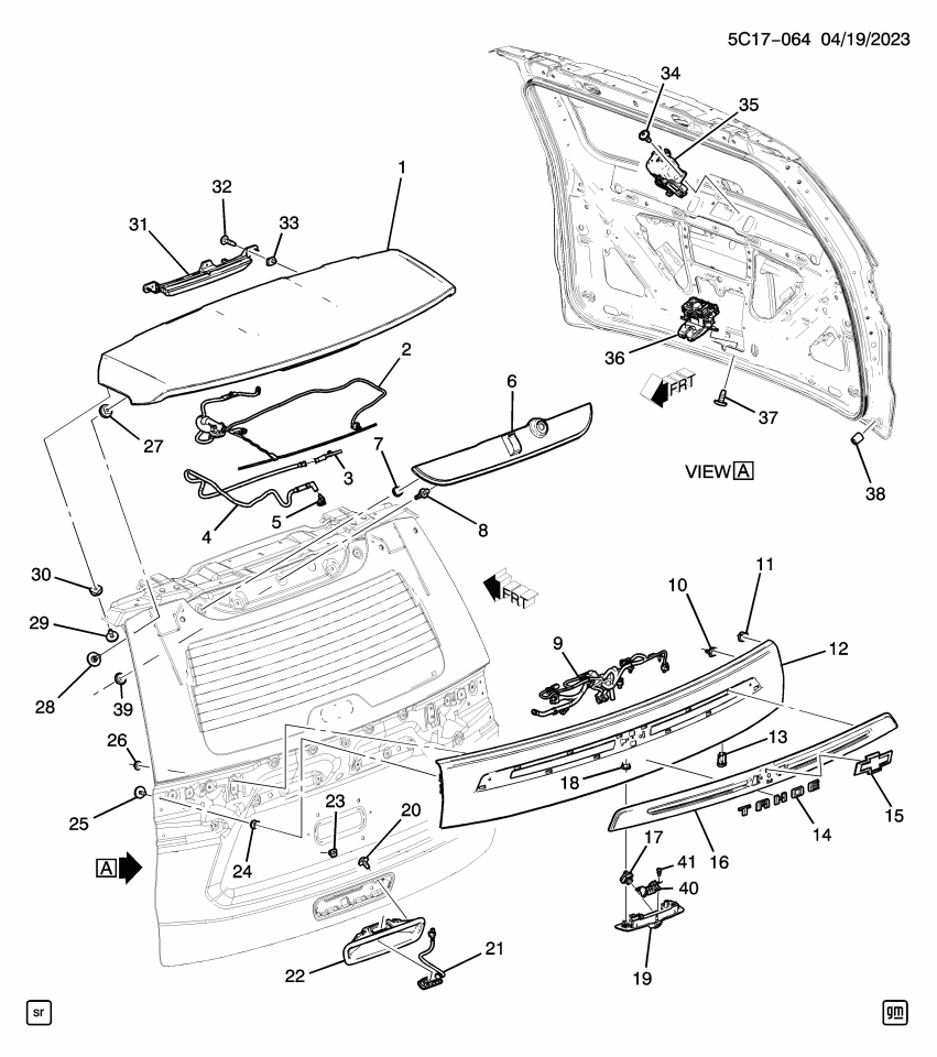 GM 11603893 BOLT, RR VIEW CAMERA BRKT