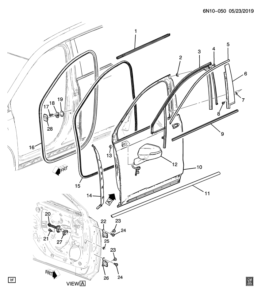 GM 11604173 BOLT,FRT S/D LAT STKR
