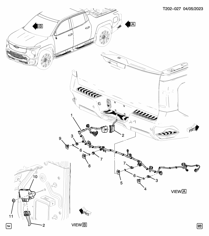 GM 85602069 HARNESS ASM-RR OBJECT ALARM SEN WRG