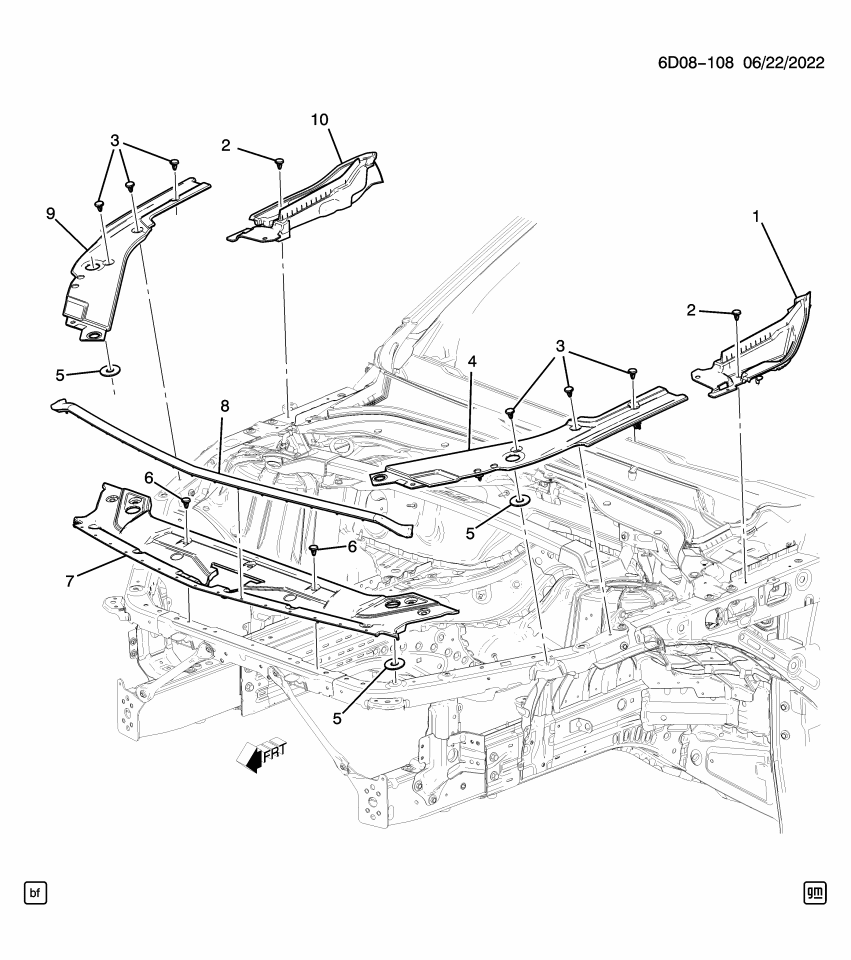 GM 84027333 Washer-Radiator Support