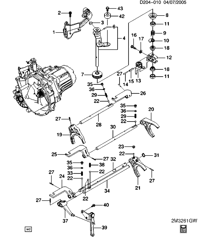 GM 96325058 Arm, Rev Shift Fork