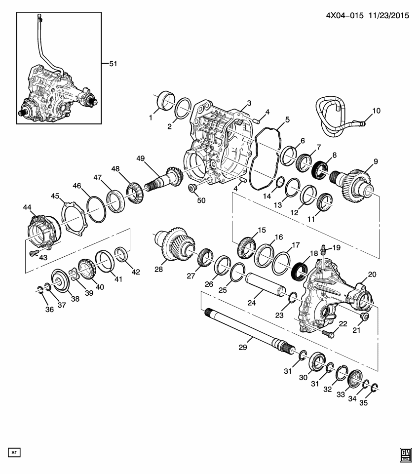 GM 23432725 Bearing-Power Transfer U Intermediate Door Shaft