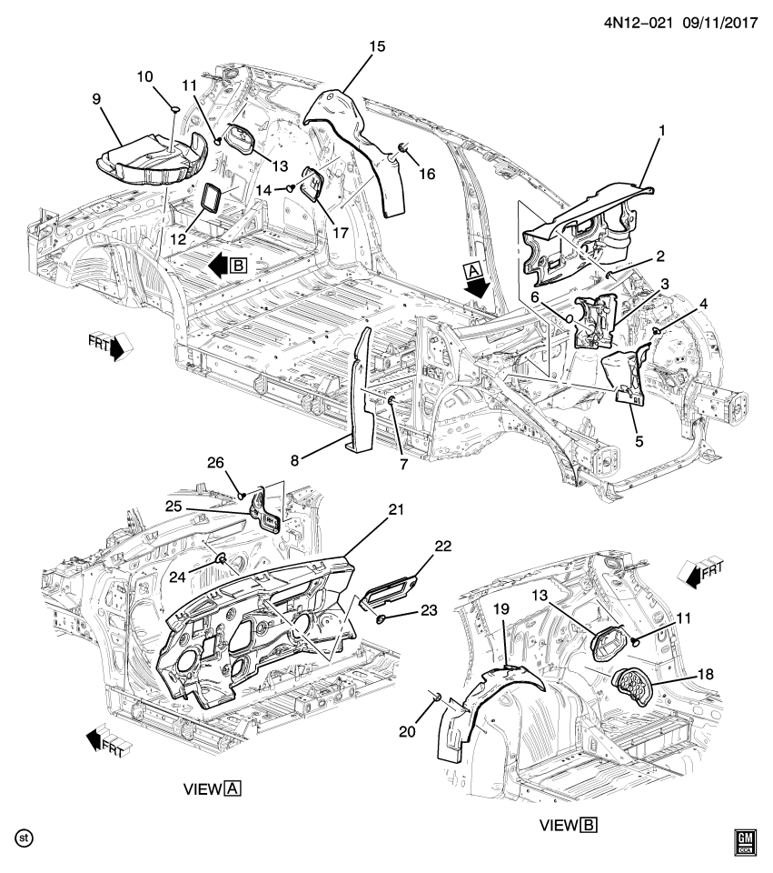 GM 23453620 Insulator-Rear End Panel