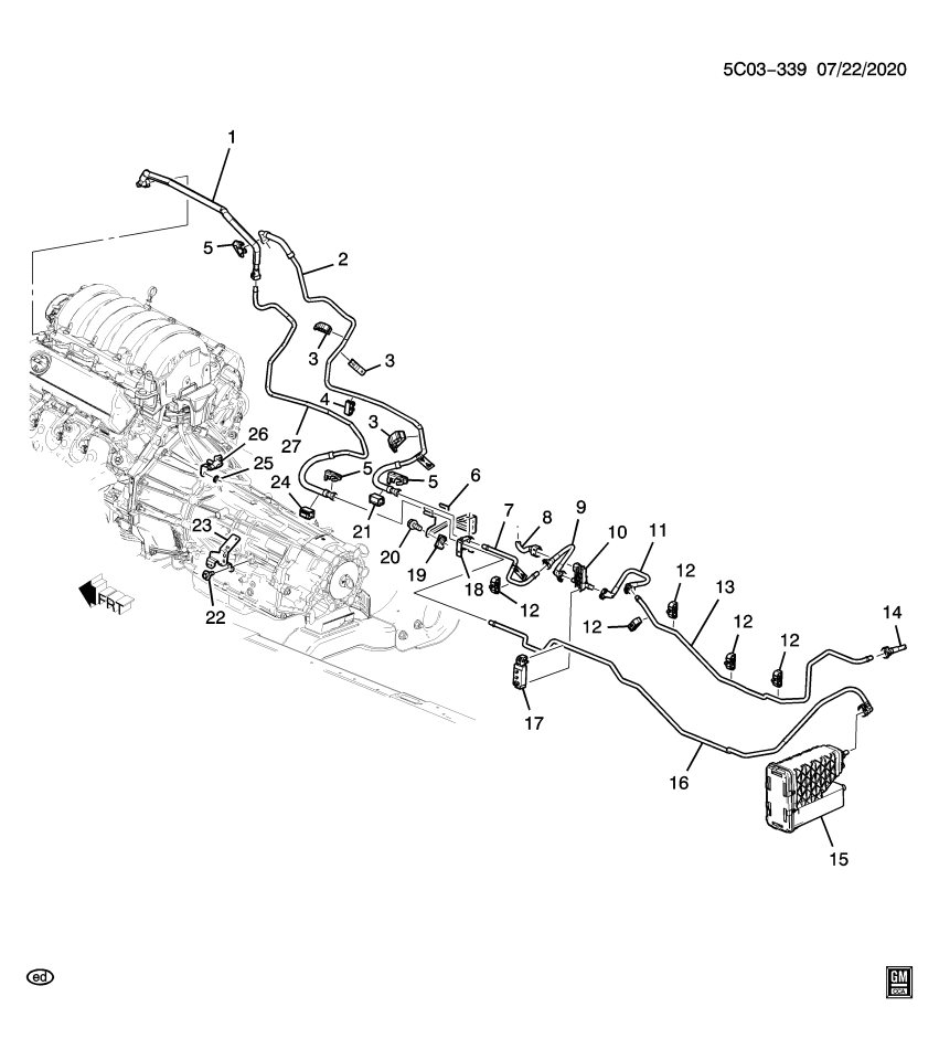 GM 37183420 PIPE-FUEL FEED RR FRONT (METAL)