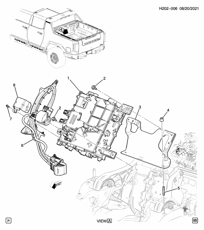 GM 11547084 NUT, PWR ELEC CARR FRM