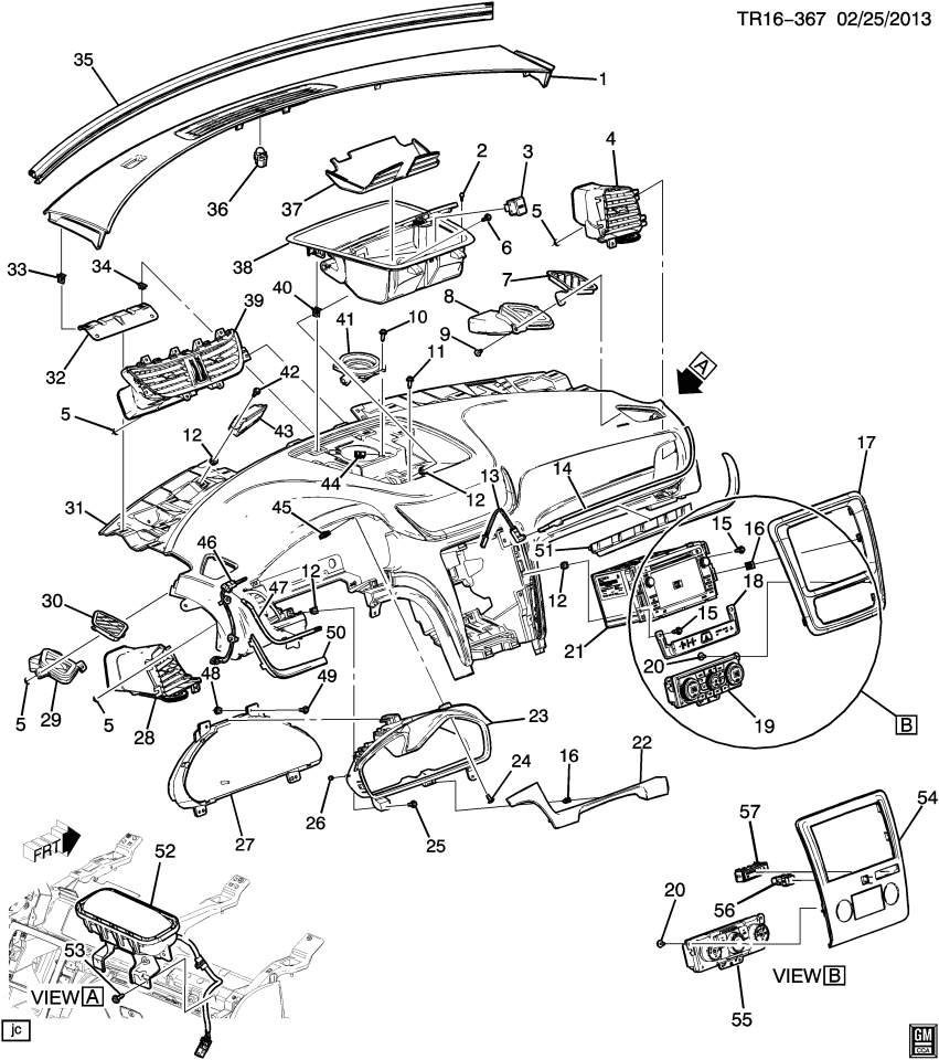 GM 22938593 Plate Asm-Instrument Panel Trim *Titanium