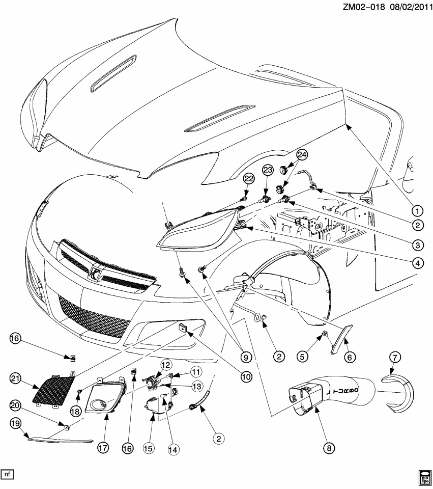 GM 25779649 Grille-Radiator Lower Lower