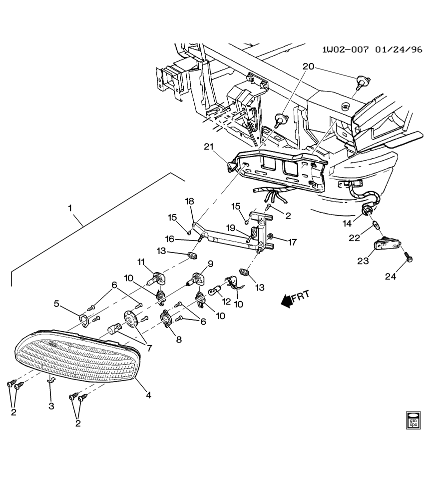 GM 10236995 Retainer Asm-Headlamp Capsule