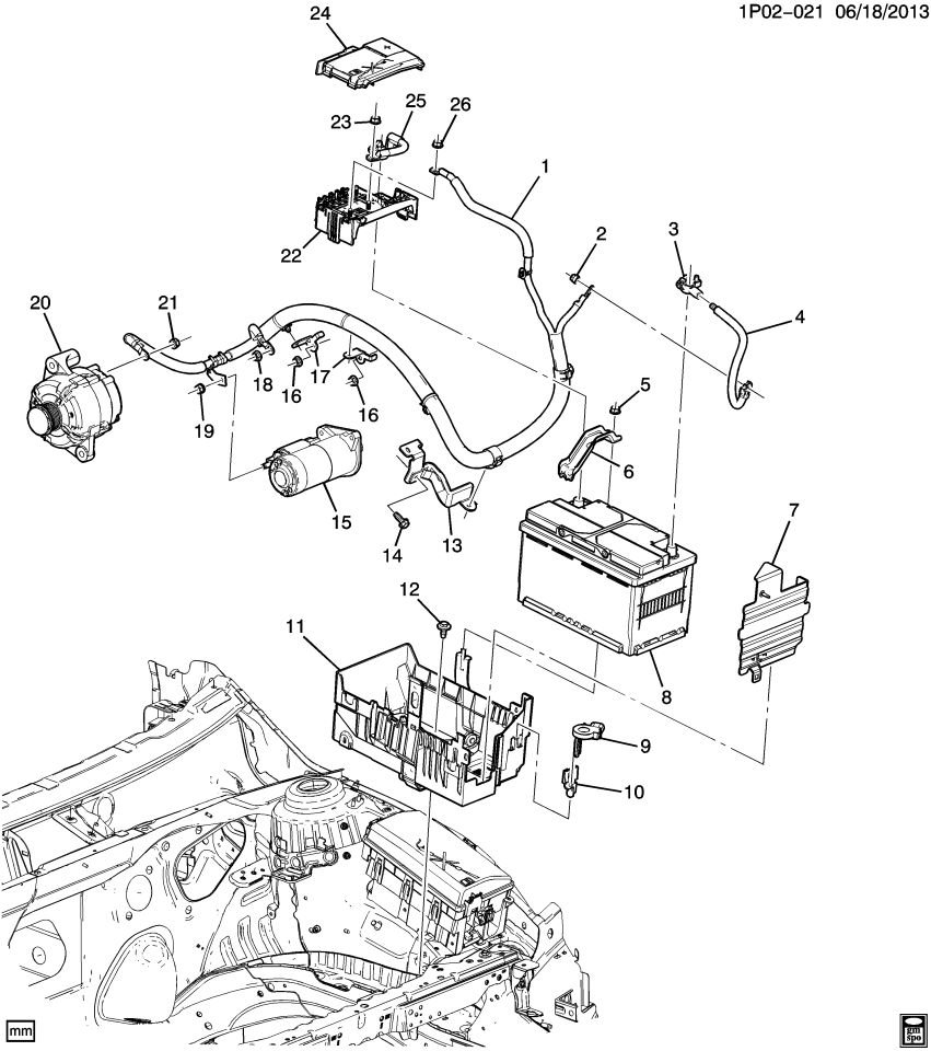 GM 23164253 Bracket-Battery Current