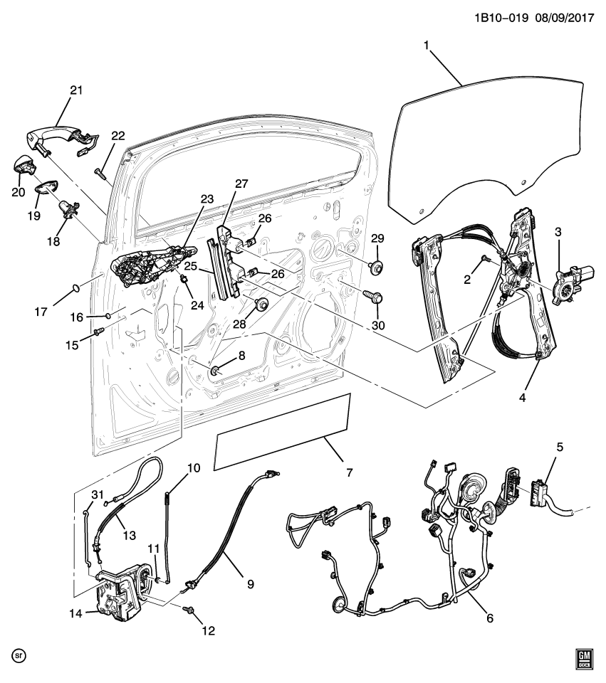 GM 39141501 HARNESS ASM-FRT S/D DR WRG