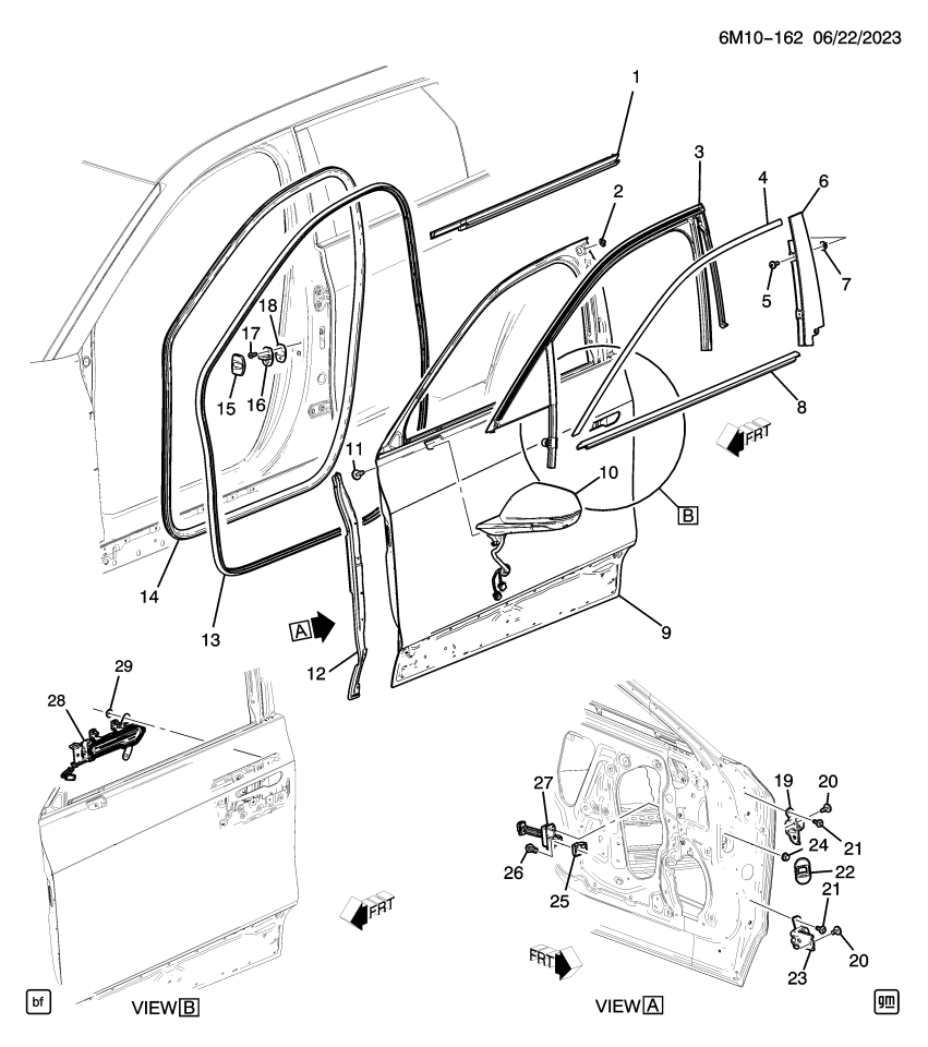 GM 86553149 HANDLE ASM-FRT S/D O/S *GALVANO SILVV