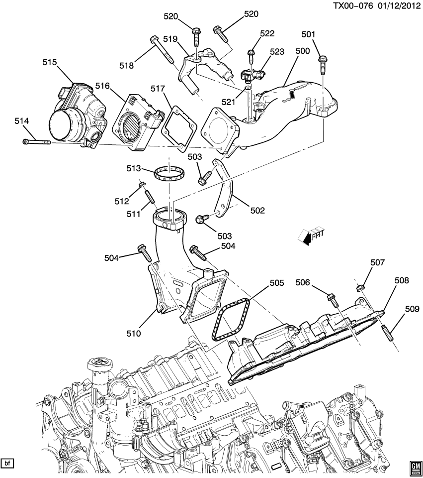 GM 12642732 Tube-Intake Manifold