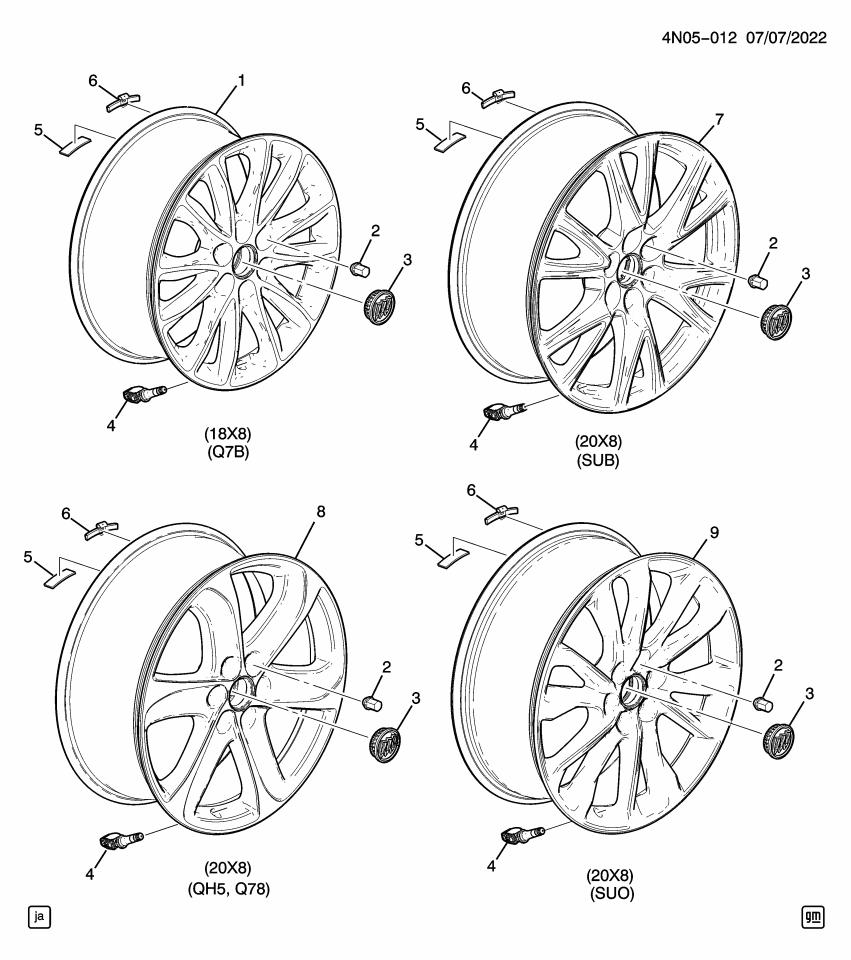 GM 85640998 CAP-WHL TR