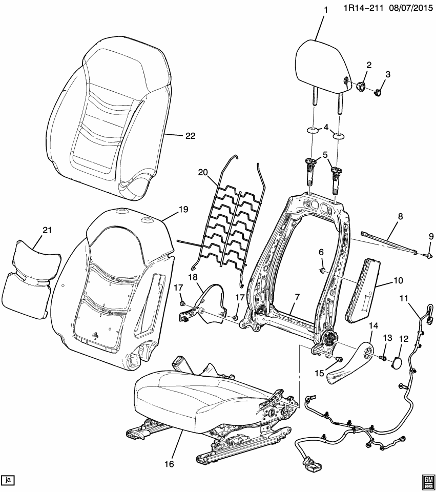 GM 84508208 HARNESS ASM-F/SEAT WRG