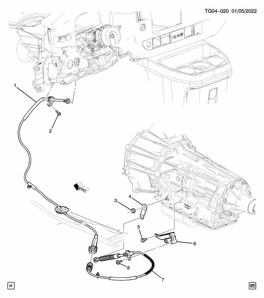 GM 23387808 BRACKET-A/TRNS RANGE SEL LVR CBL