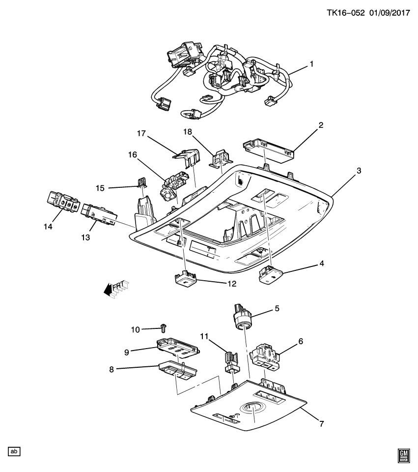 GM 84148204 Harness Asm-Roof Console Wiring