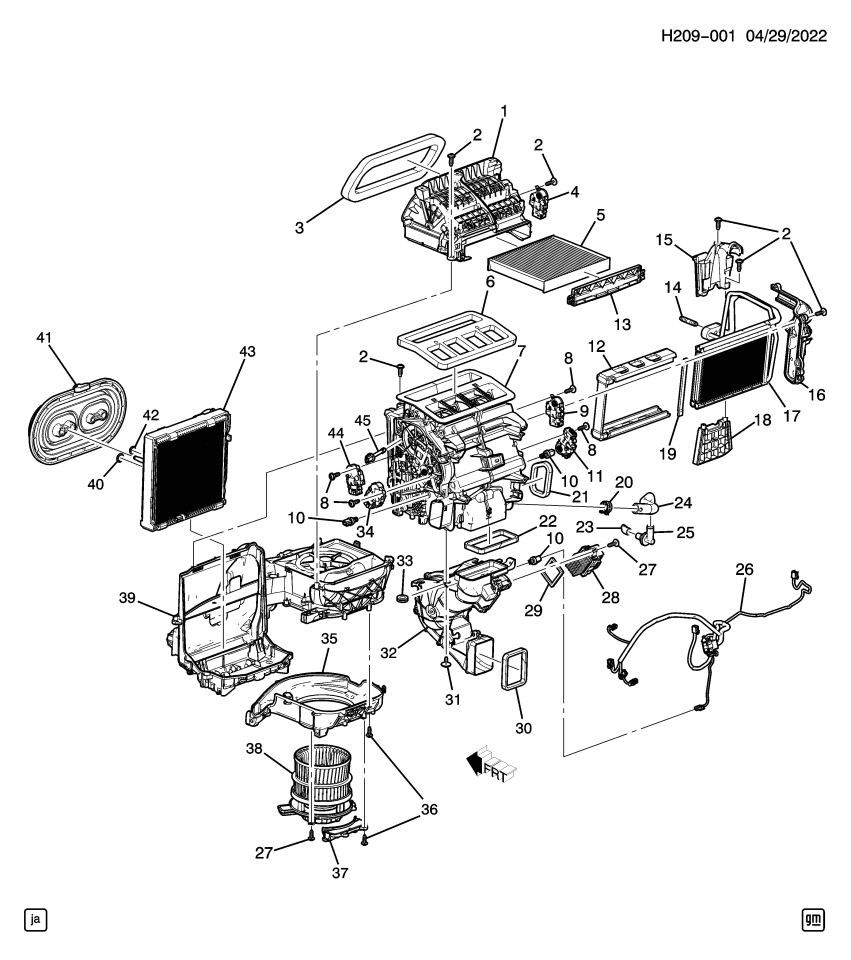 GM 85146423 SEAL KIT-HTR & A/C EVPR & BLO MDL