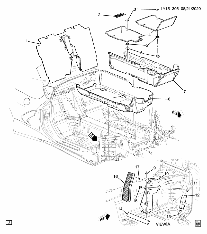 GM 84090075 FOOTREST-DRVR *BLACK