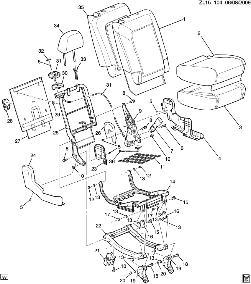 GM 96839758 Bushing, Rear Seat Hinge