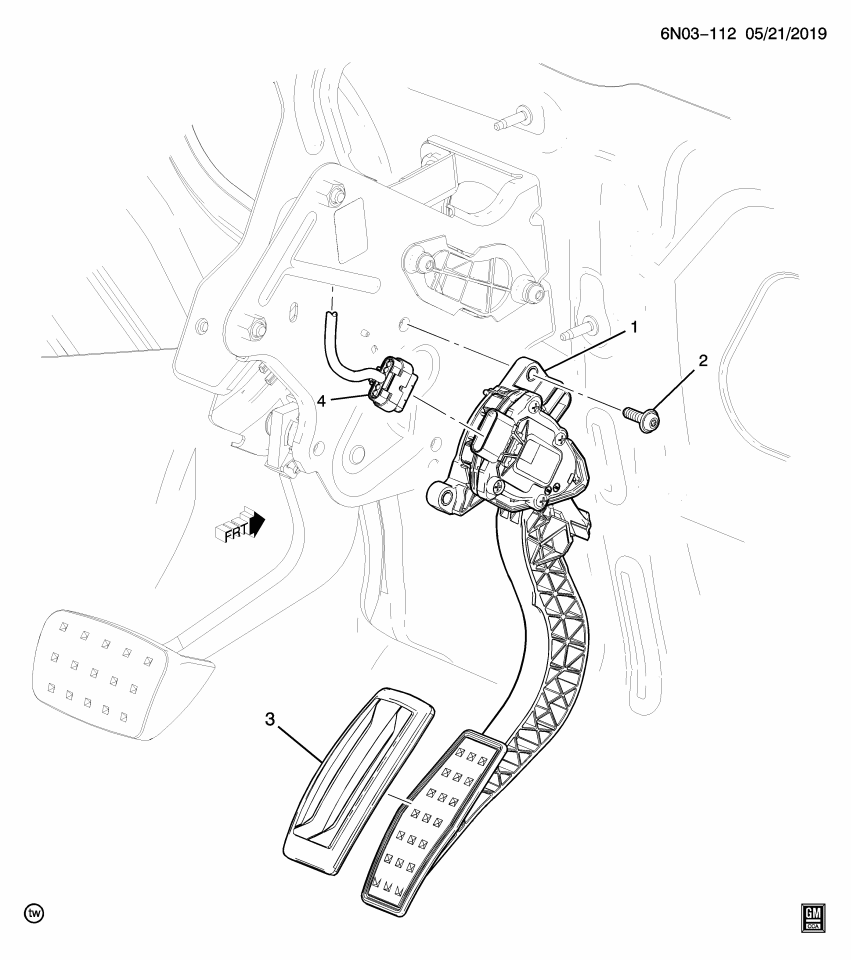 GM 23225973 Pad-Accelerator Pedal
