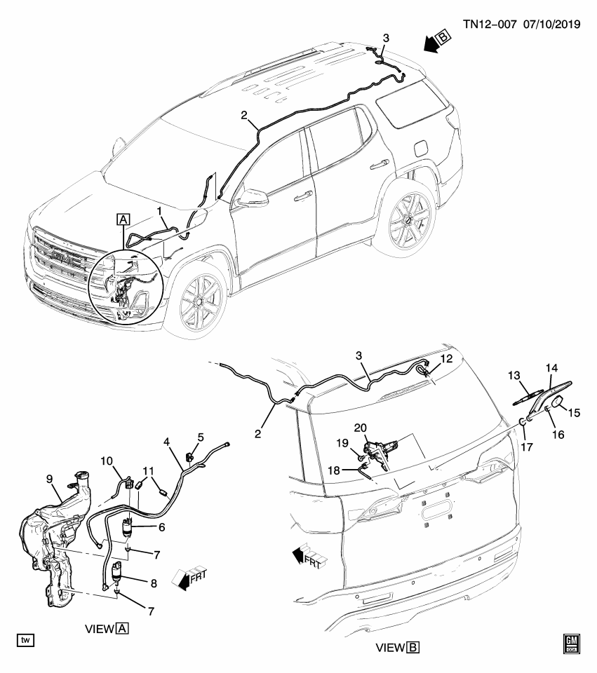 GM 11548370 Clip, Windshield Washer Nozzle & Rear Window Washer Pump Hose