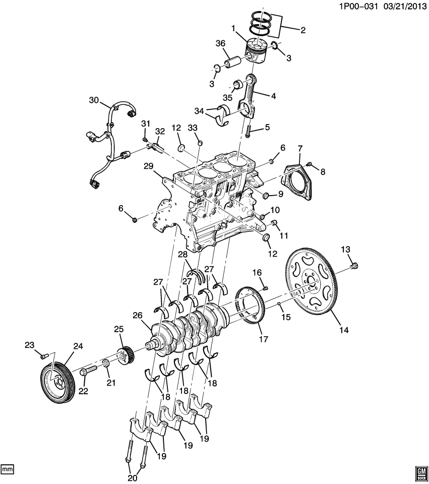 GM 12855095 Spacer-Crankshaft Sprocket