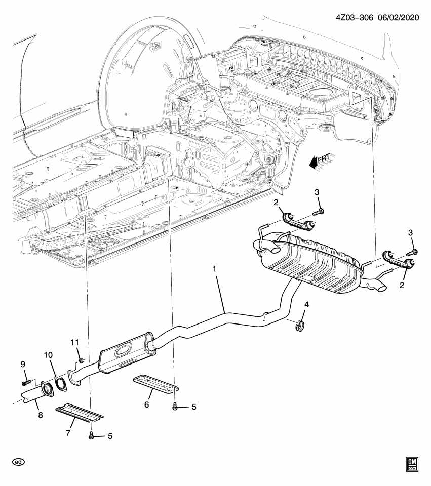 GM 85002035 MUFFLER ASM-EXH (W/ EXH PIPE)
