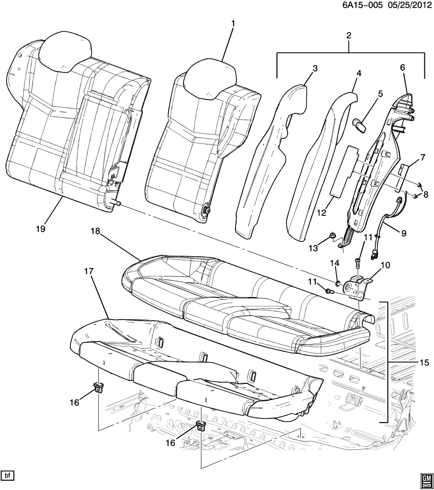 GM 84128516 HARNESS ASM-R/SEAT WRG