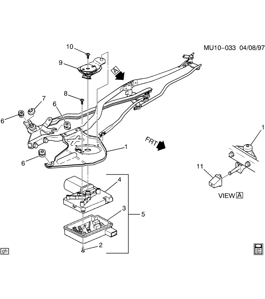 GM 12363346 Grommet Kit, Windshield Wiper Motor