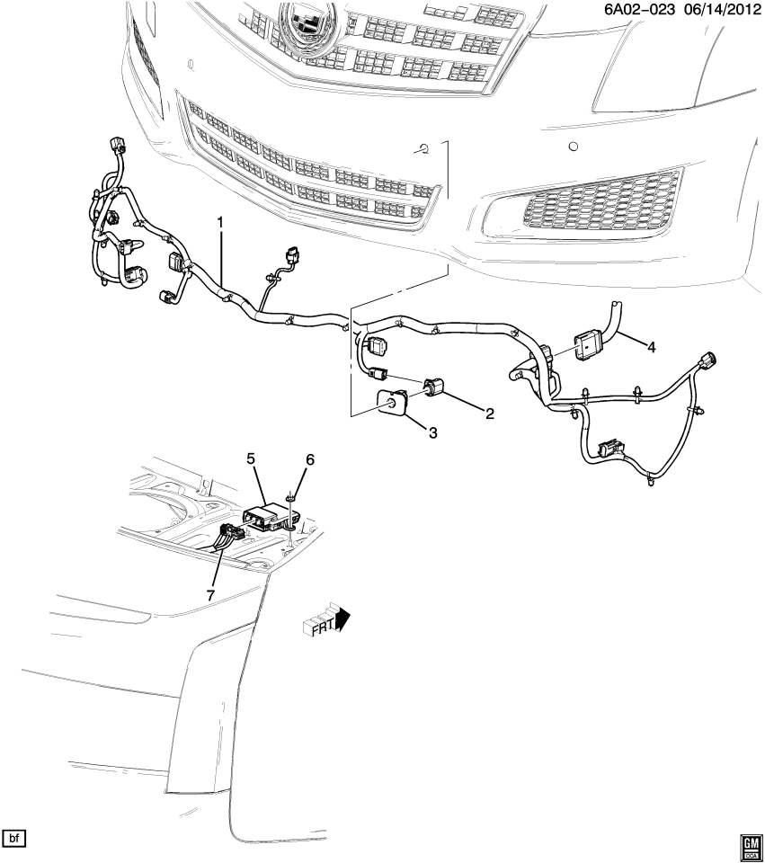 GM 22986813 Harness Asm-Front Object Alarm Sensor Wiring