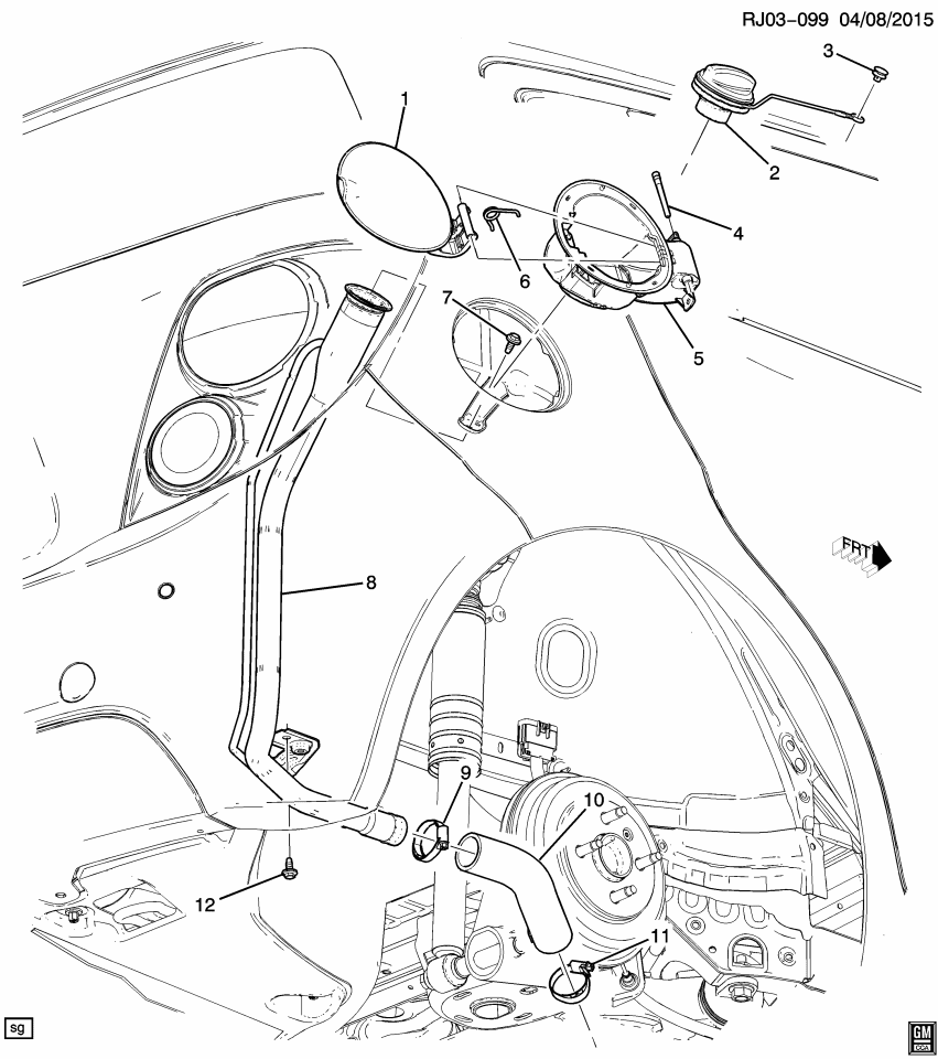GM 95228956 Clamp Asm-Fuel Tank Filler Vent Hose