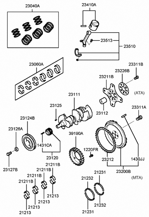 Genuine Hyundai 23226-21050 Adapter Plate Genuine Hyundai 23226-21050 Adapter Plate
