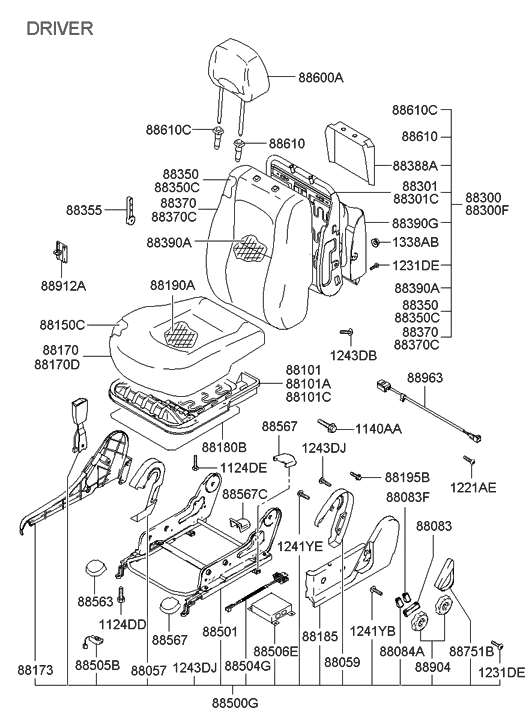 Hyundai 88191-26000 Cover-Front Seat Cushion Insert